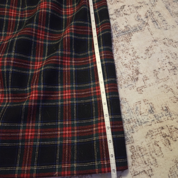 Vtg Pendleton Wool Black Stewart Tartan Skirt - Picture 6 of 9